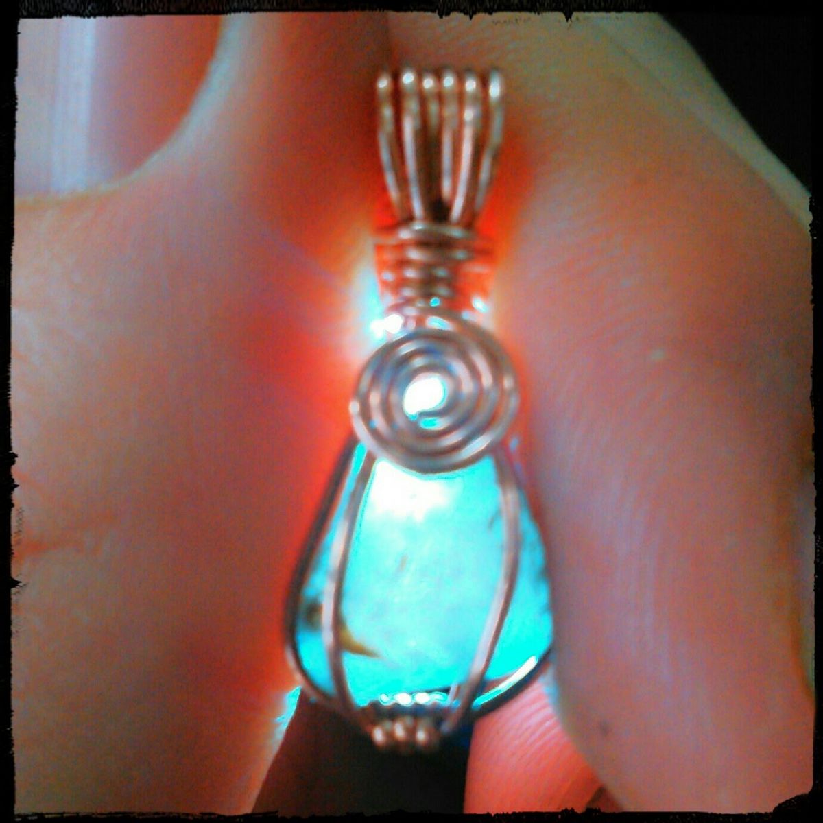 Cintamani Stone wire wrap